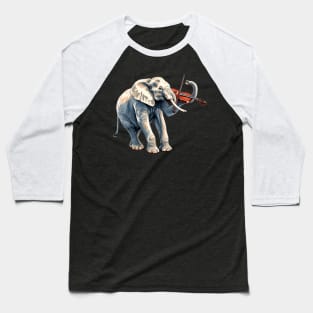 Elephant playing violin Baseball T-Shirt